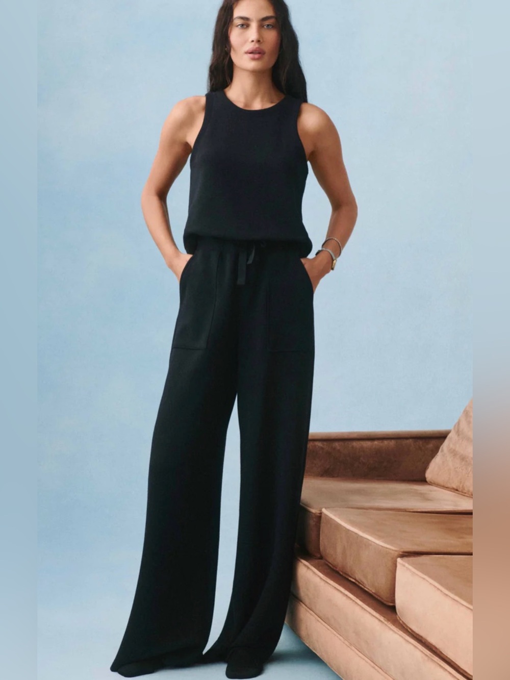 SPANX AirEssentials French Rib
Sleeveless Jumpsuit SP Very Black